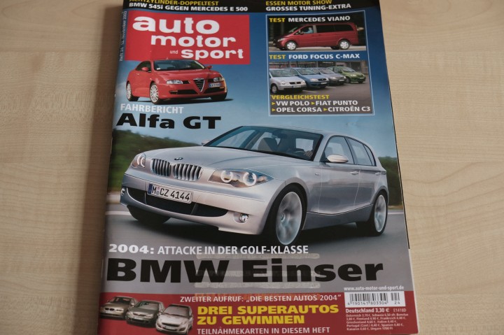Deckblatt Auto Motor und Sport (24/2003)